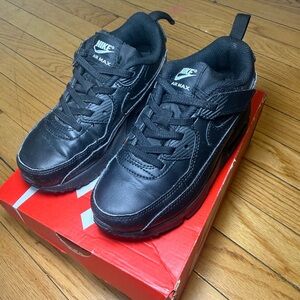 Nike Air Max Black Leather Sneakers-Size 13C